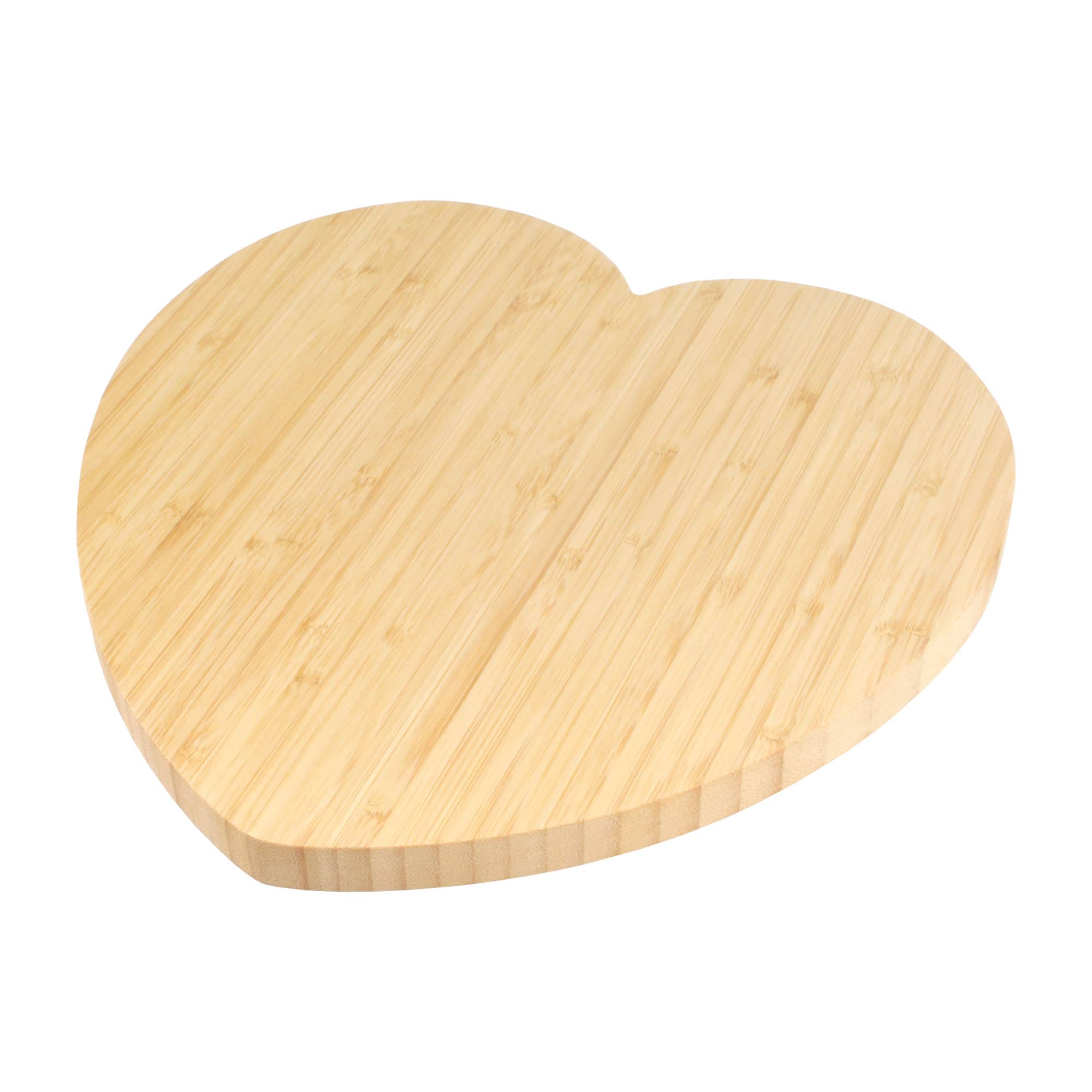 Heart shaped bamboo cutting board