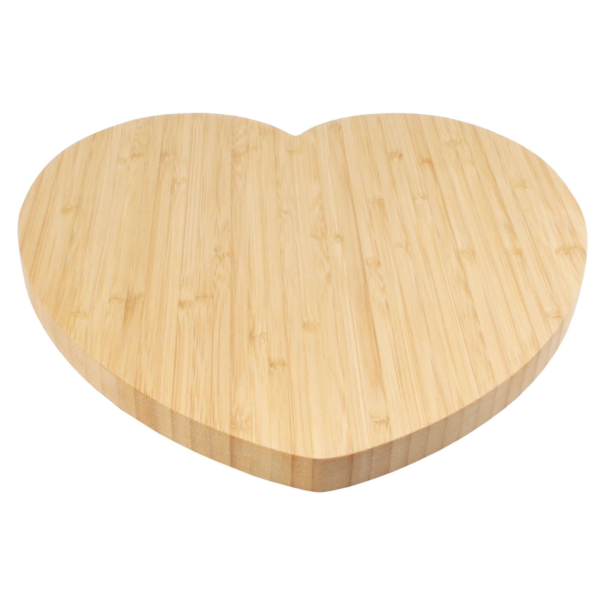 Heart shaped bamboo cutting board