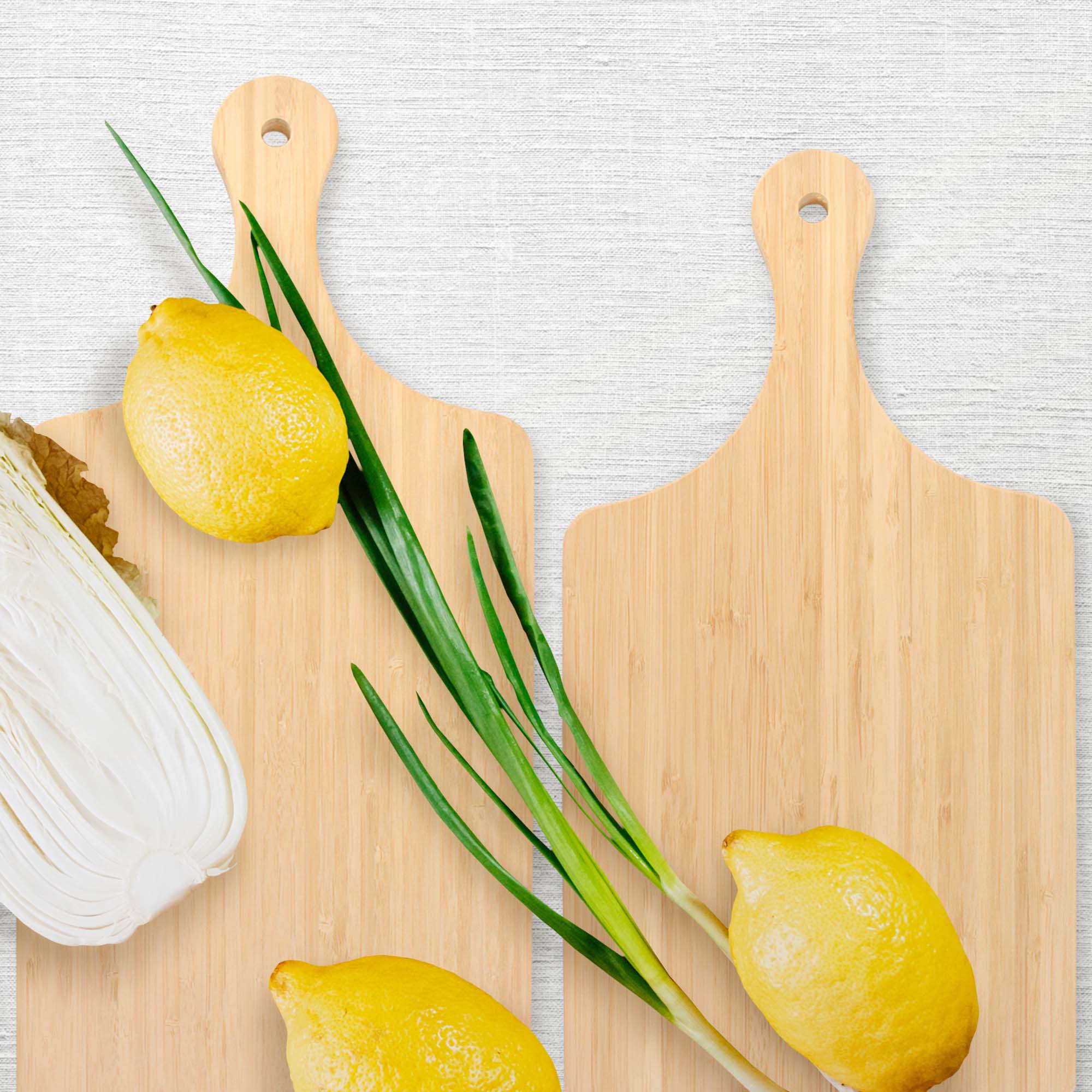 Paddle Bamboo Cutting Boards w/ Hanging Hole