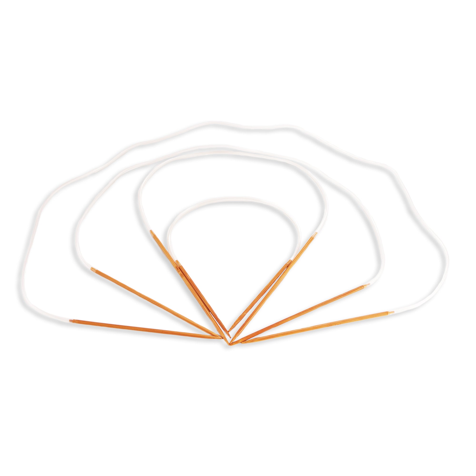 Circular Bamboo Knitting Needles Set: 4 Lengths/Size