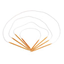 Circular Bamboo Knitting Needles Set: 4 Lengths/Size