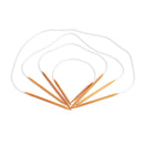 Circular Bamboo Knitting Needles Set: 4 Lengths/Size