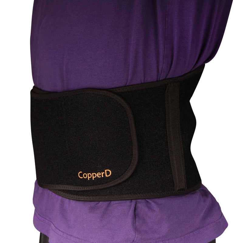 Provide relief to your lower back and waist by using Copper D compression gear. This brace stimulates blood flow to reduce swelling and leave you feeling relieved and confident in your abilities