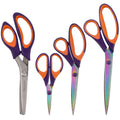 Four Piece Titanium Softgrip Scissors Set for Sewing, Arts, Crafts, Office