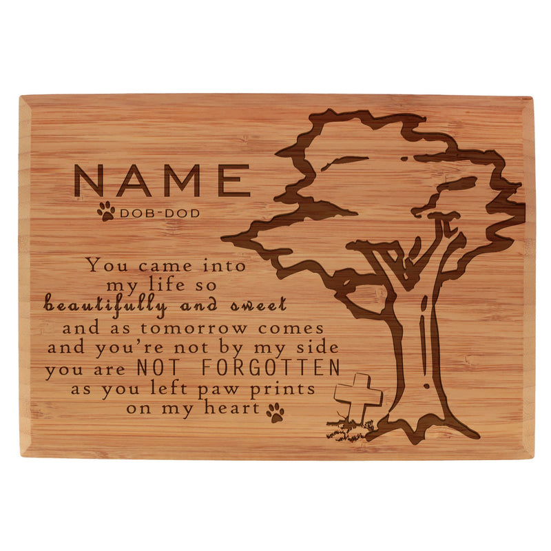 custom engraved memorial plaque tree memorial