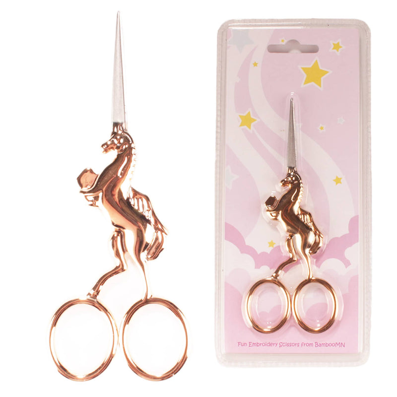 unicorn scissors with starry pink packaging