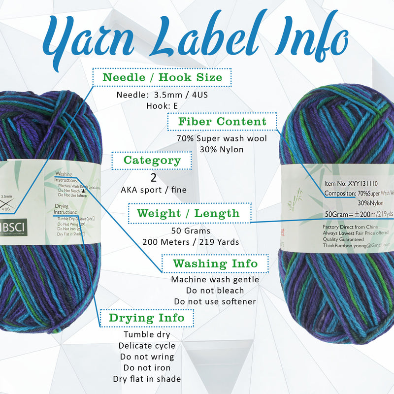 yarn label information