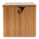 carbonized brown box with lid