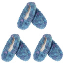 Women's Multicolor Fuzzy Slippers: 3 Pairs