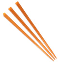 3.5" orange prism plastic skewer picks on white