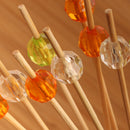 acrylic diamond theme picks skewers assorted closeup