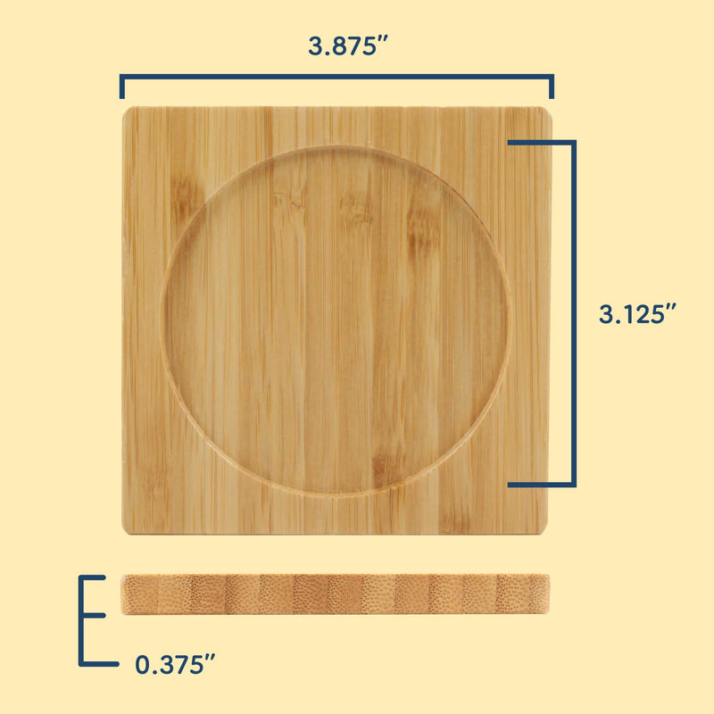 square bamboo coasters dimensions image