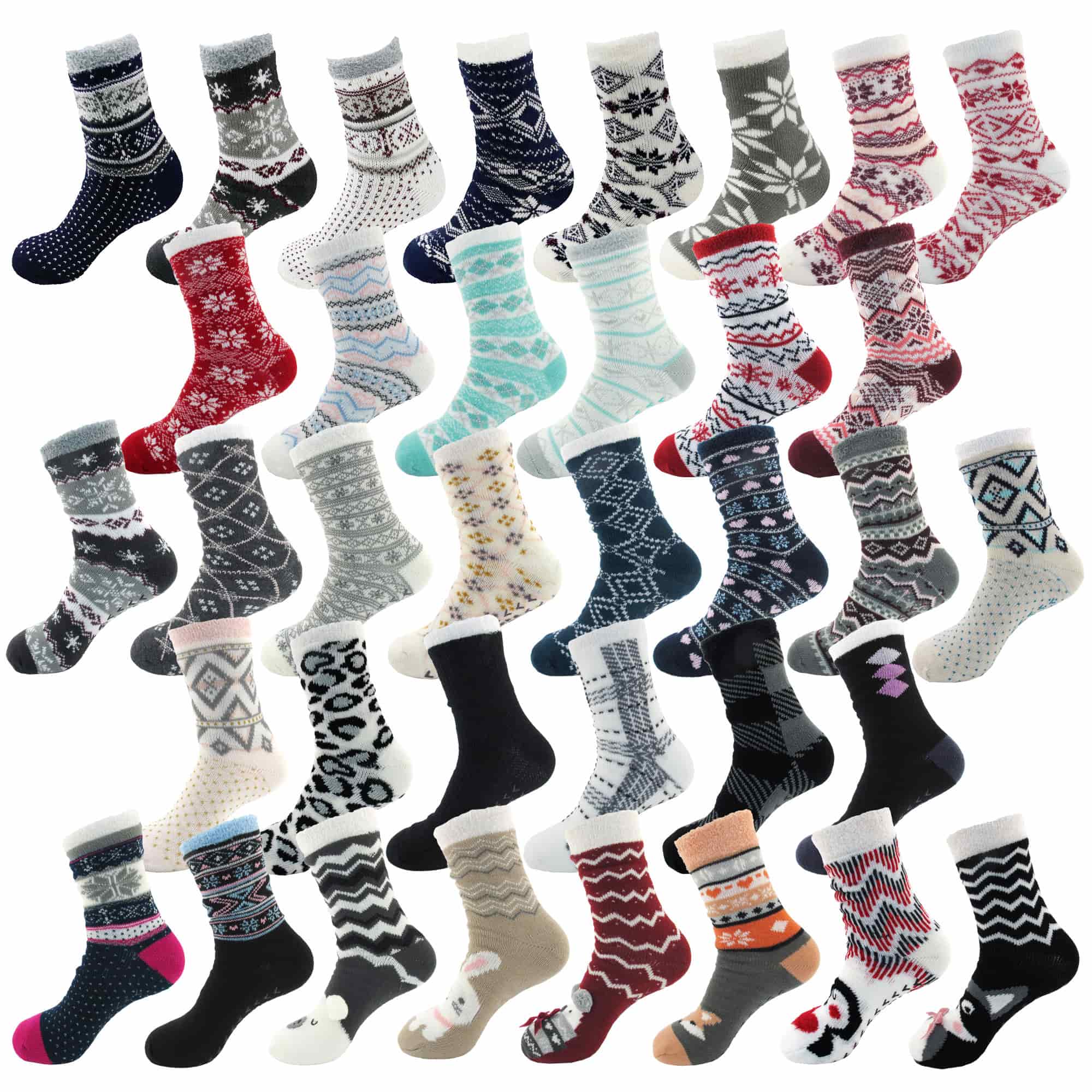 women's douple layer non-slip sock assortments