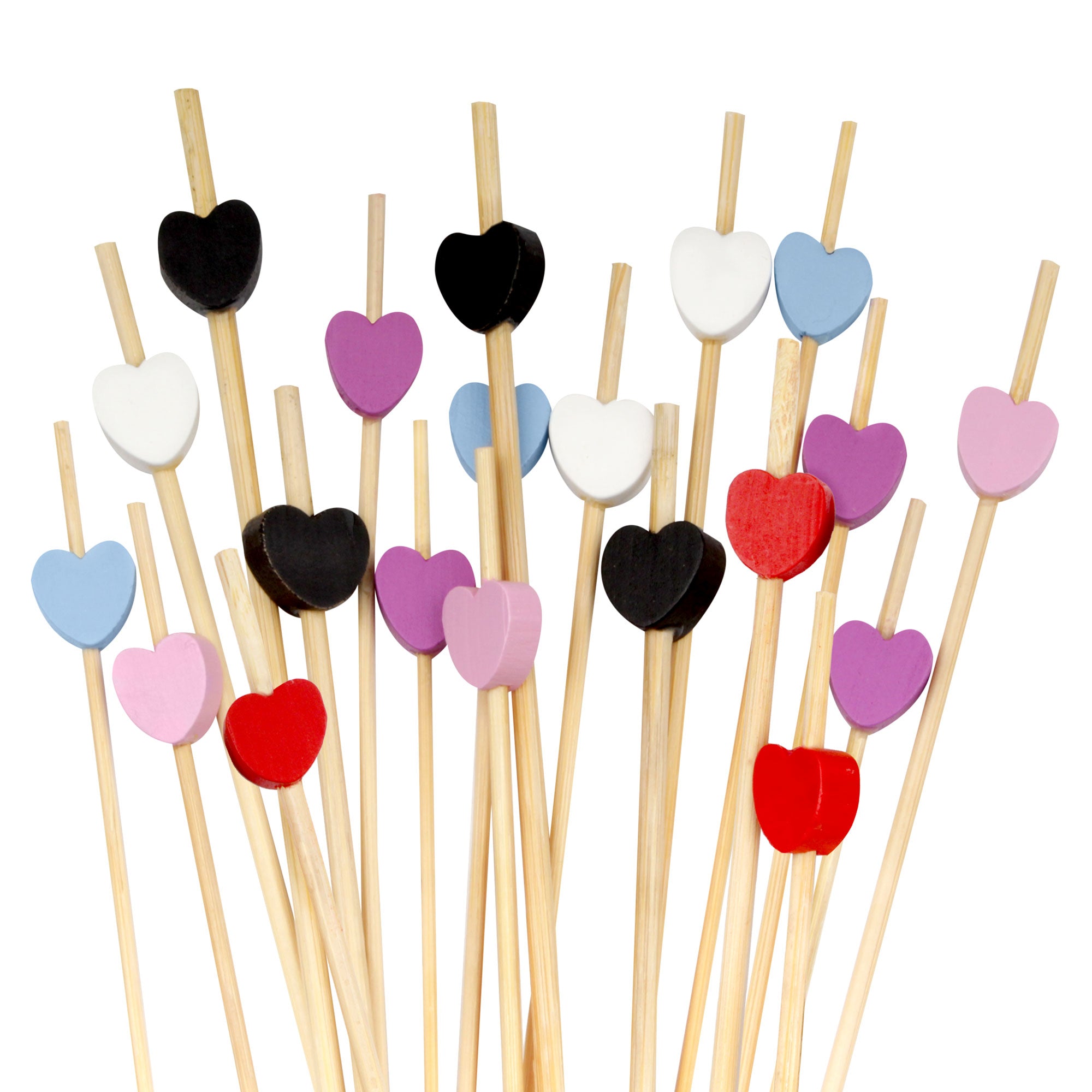 Heart Bamboo Food Picks