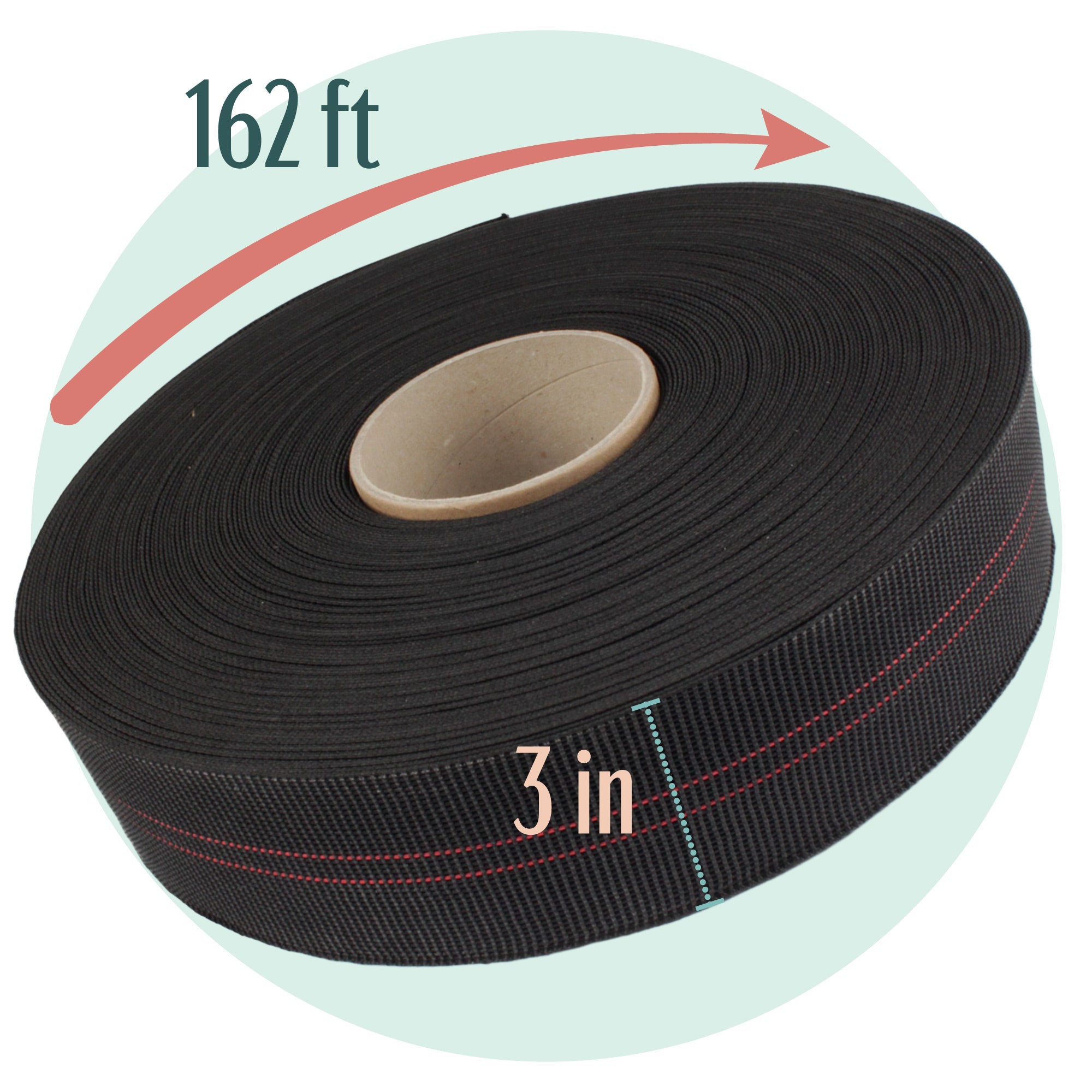 chair webbing 3 inches 162 ft roll