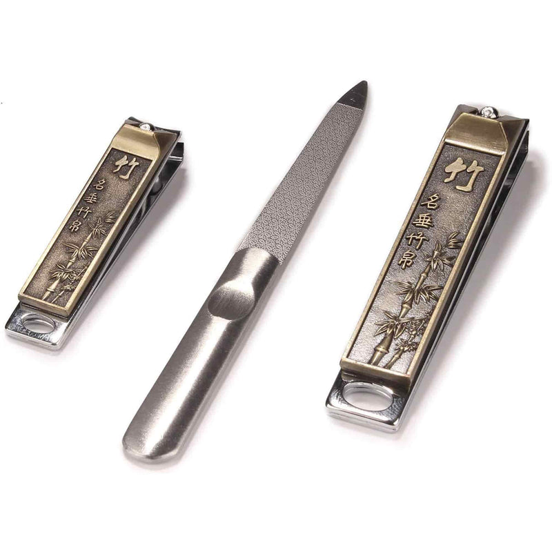 nail clippers set with brass handle