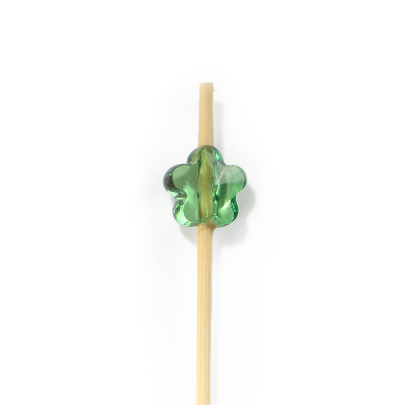 4.7" Decorative Acrylic Flower End Bamboo Cocktail Picks