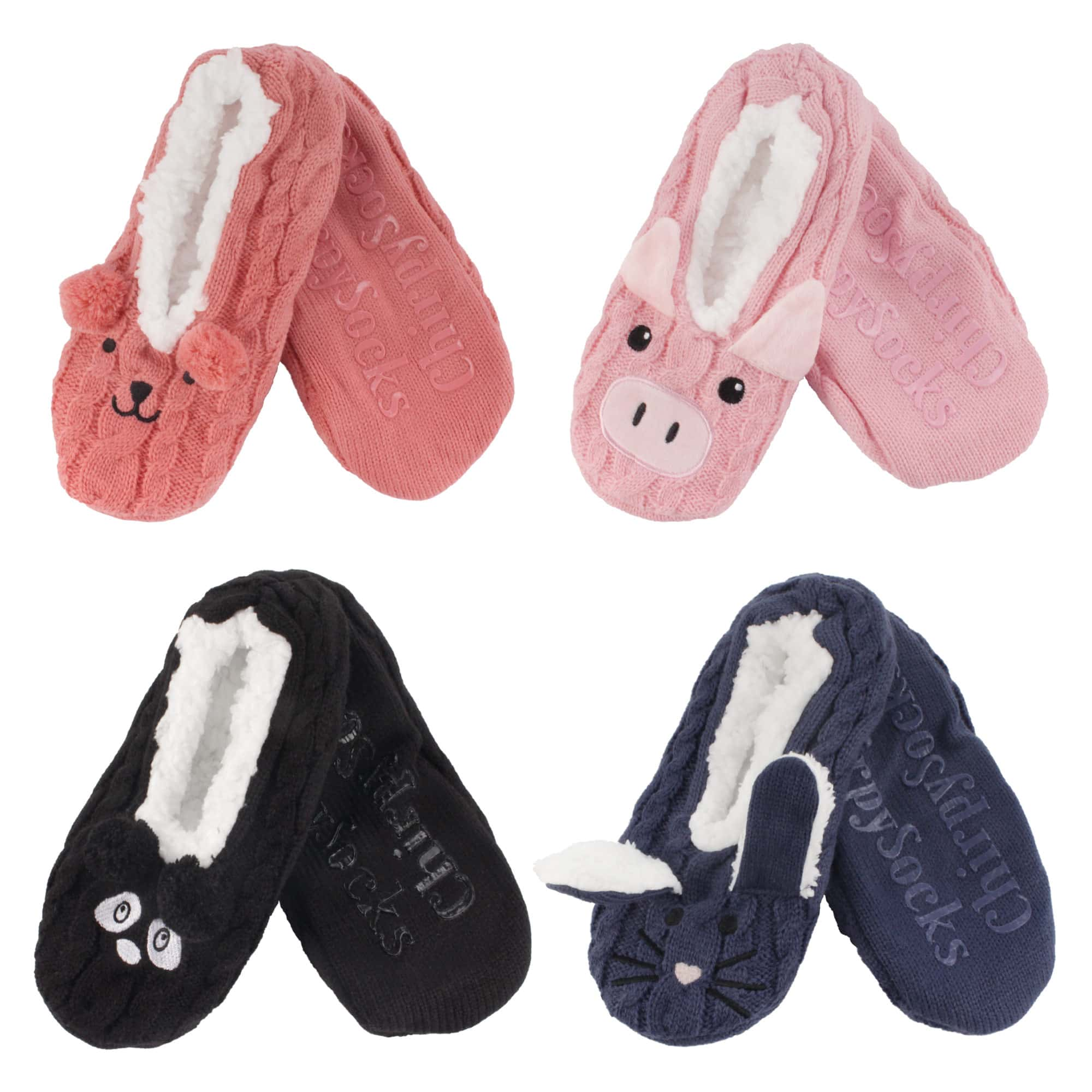 Fuzzy animal slippers online