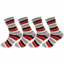 Women's Soft and Cozy Fuzzy Assorted Crew Socks - 4 Pair
