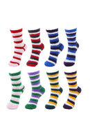 Assorted Fuzzy Stripe Solid Non-Slip Home Socks