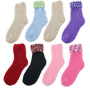 Assorted Fuzzy Stripe Solid Non-Slip Home Socks