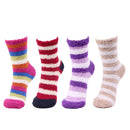 Assorted Fuzzy Stripe Solid Non-Slip Home Socks