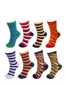 Assorted Fuzzy Stripe Solid Non-Slip Home Socks