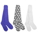 Women's Fuzzy Patterned Knee High Socks