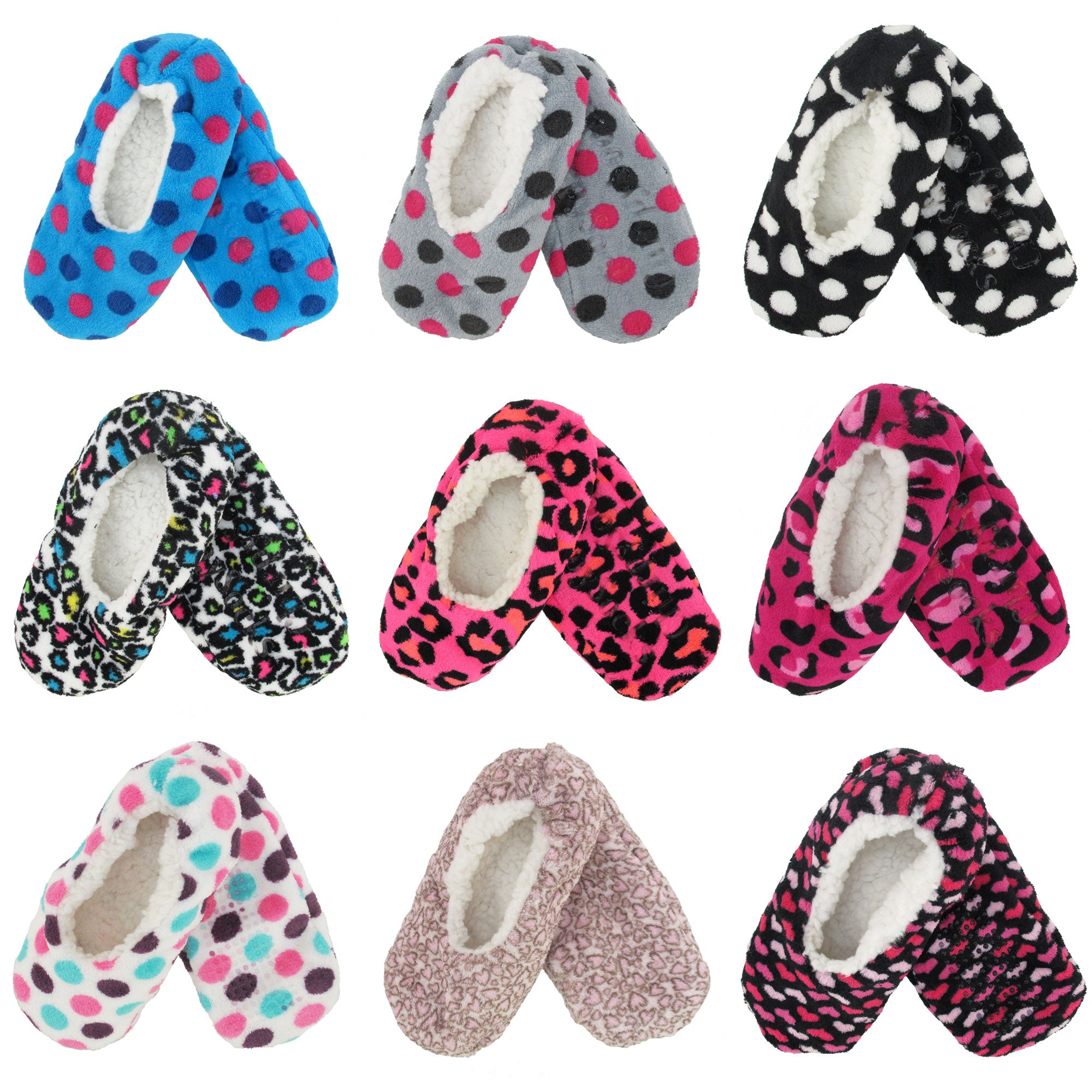 women's footies fuzzy slippers socks