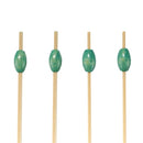 BambooMN Brand Green Bead Food and Cocktail Picks