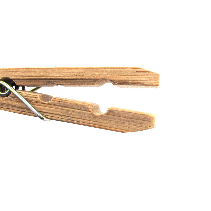 Bamboo Carbonized Clothes Pin Opening