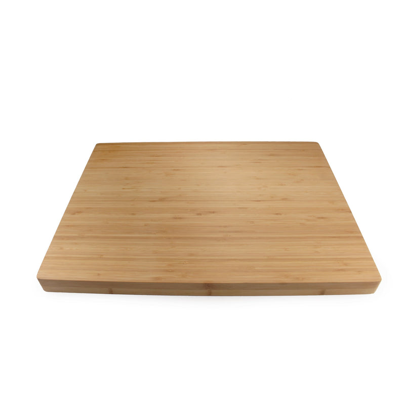 Thick Heavy Duty Bamboo Cutting Board Carbonized Brown Flat Side