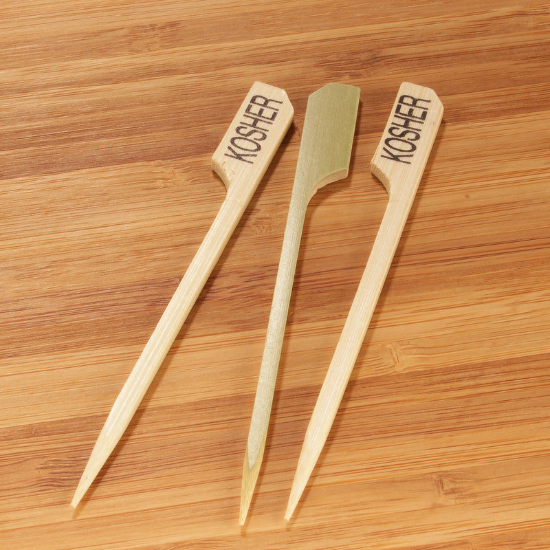 kosher label bamboo paddle picks full
