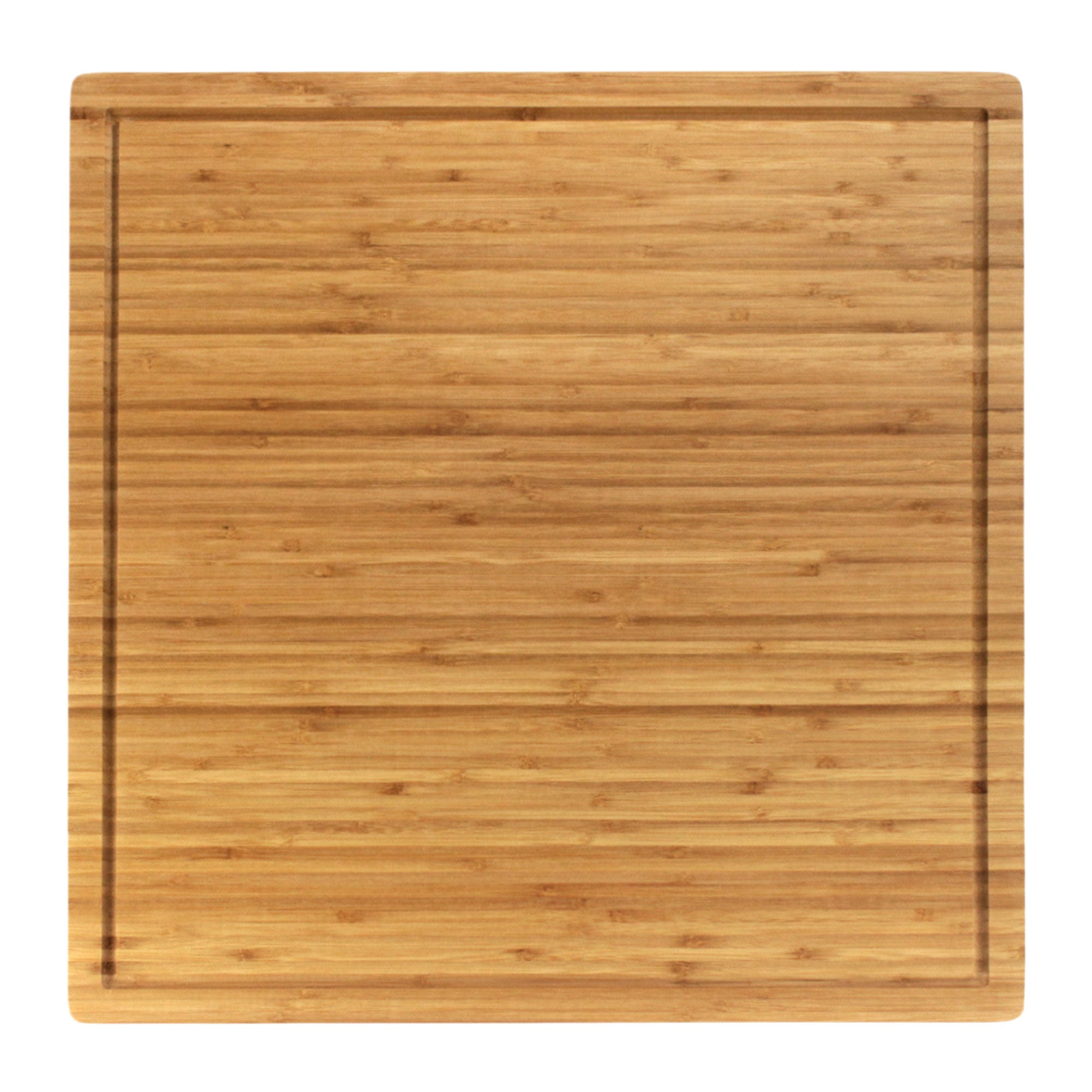 Grooved Flat Square Bamboo Cutting Board 20" x 20" x 0.75"