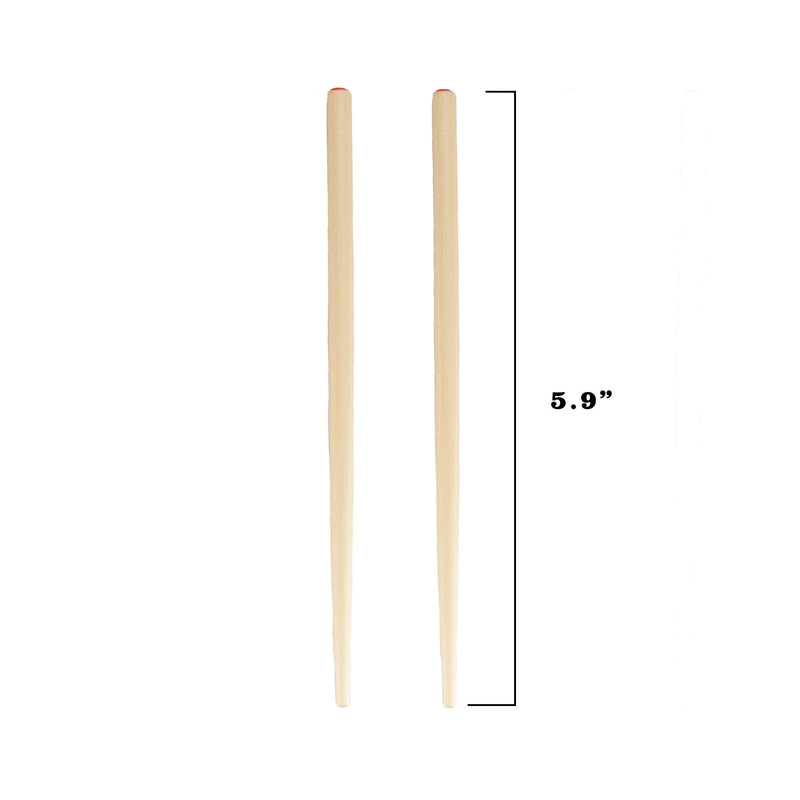Premium 5.9" Red Dot Bamboo Chopsticks