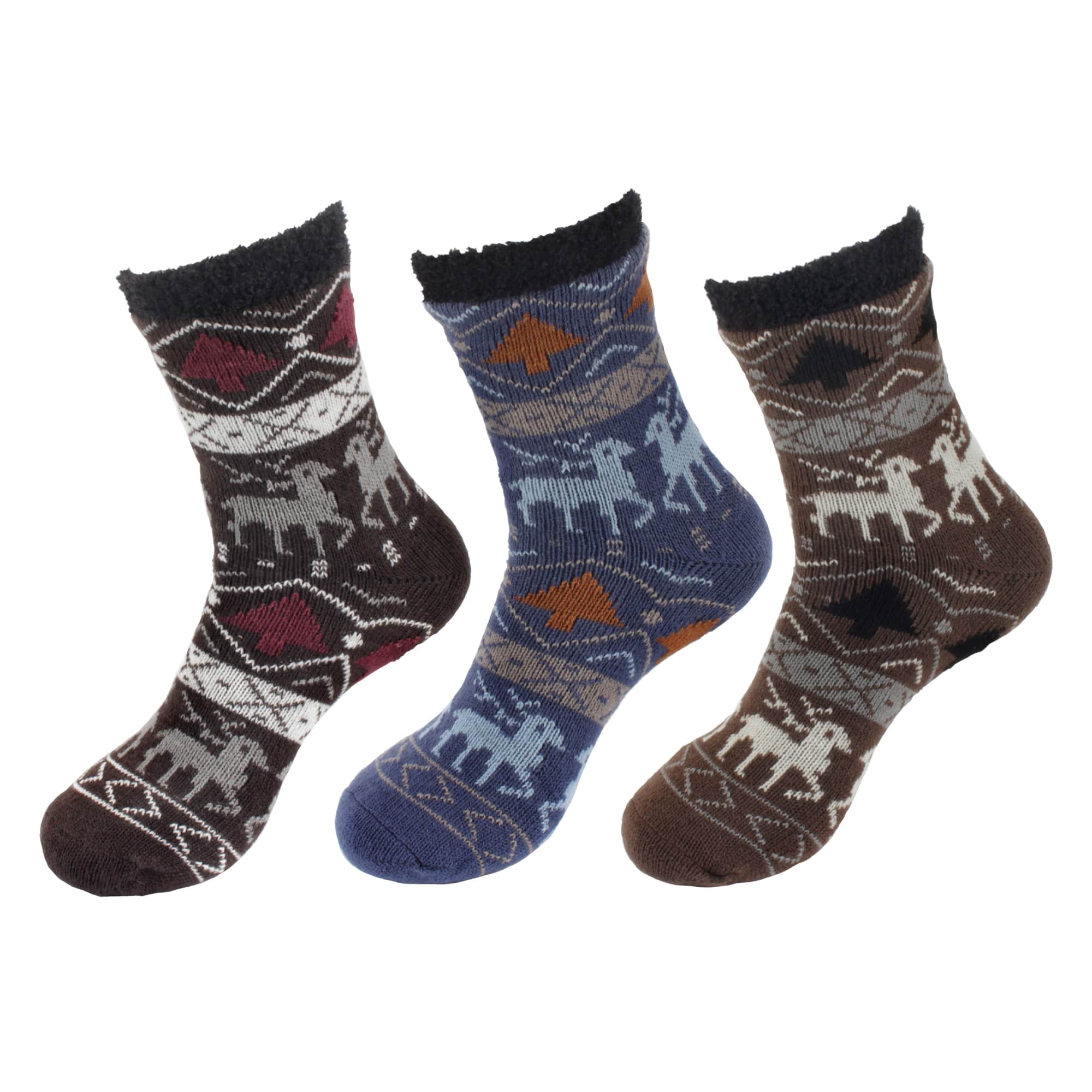 Men's Cabin Double Layer Socks: 3 Pairs