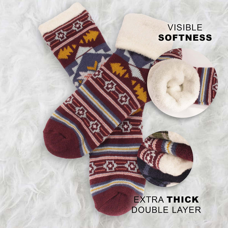 Men's double layer thermal cabin socks assortment softness