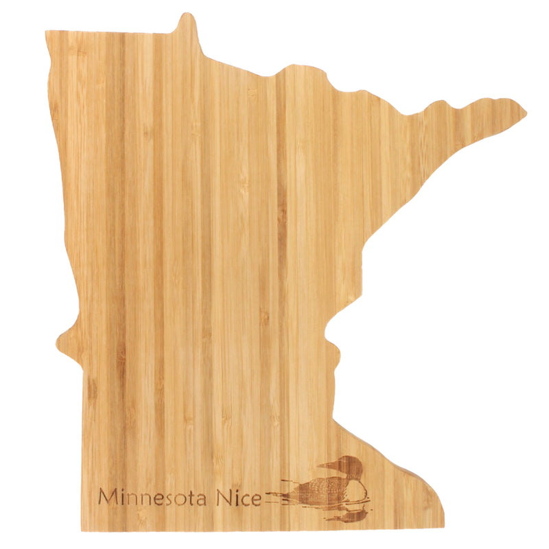 Minnesota Nice with Loon Engraved Cutting and Serving Board