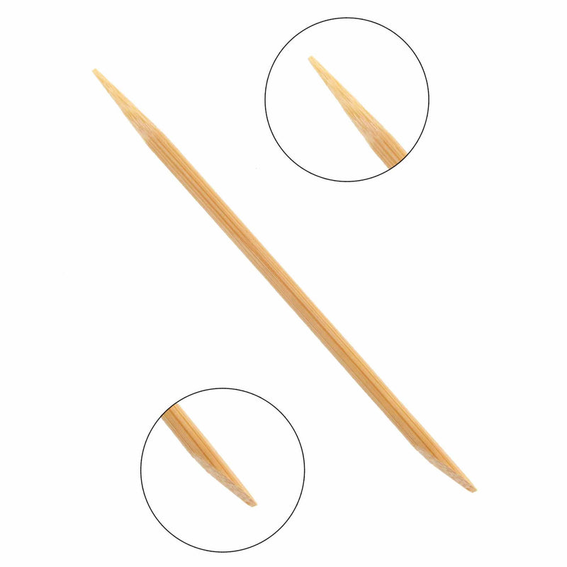 Disposable Bamboo Nail Art Manicure Pedicure Sticks Cuticle Pushers Remover Tool, 2 Sizes