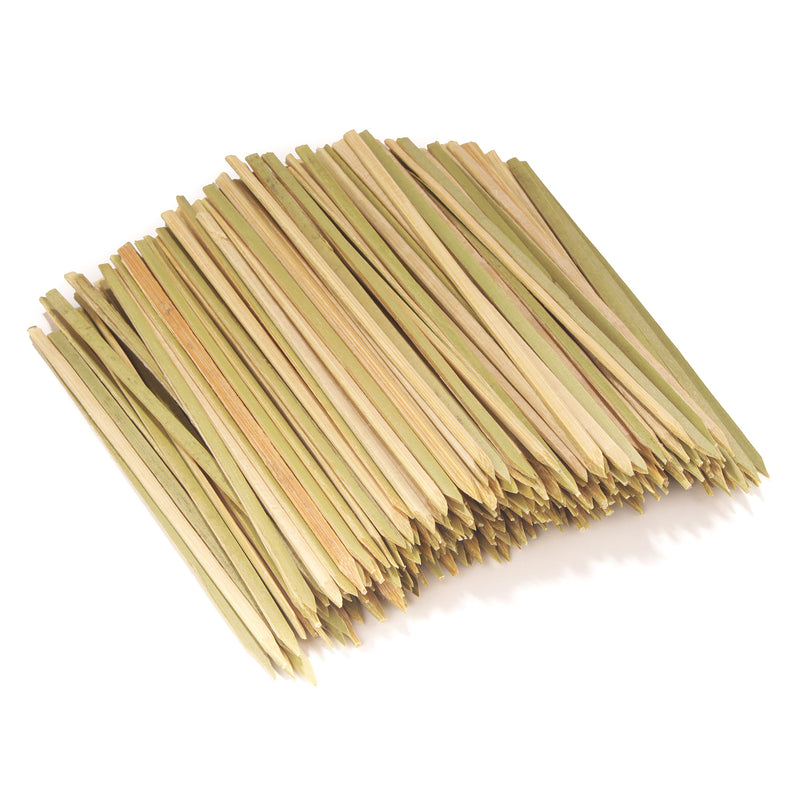 green natural bamboo flat stick picks toothpicks pack white