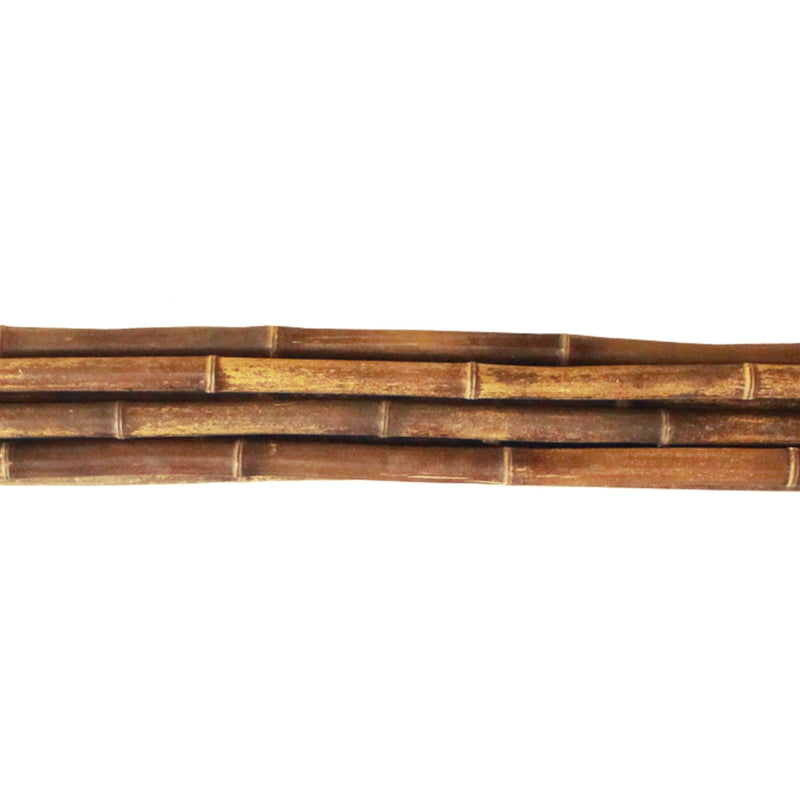 close up black bamboo poles