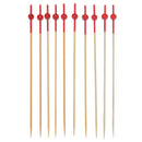 red dipped bamboo ball picks 5.9"