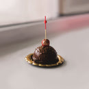 red dipped bamboo ball picks dessert topper