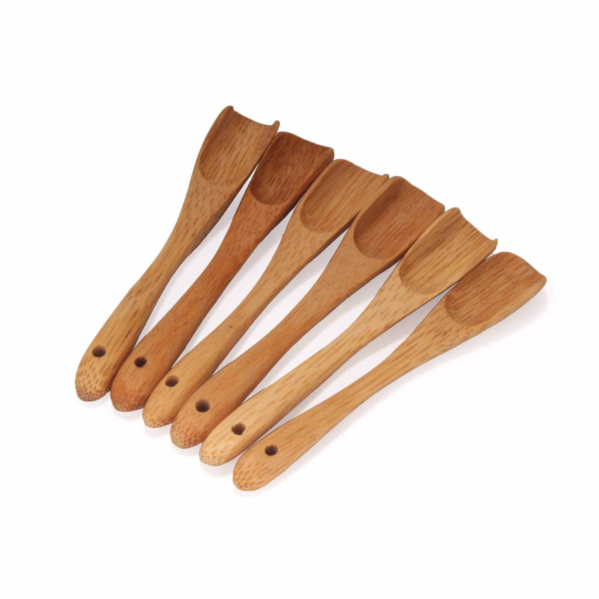 Small Bamboo Deep Scoop - Carbonized Brown