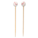 Sports Ball Bamboo Food Picks