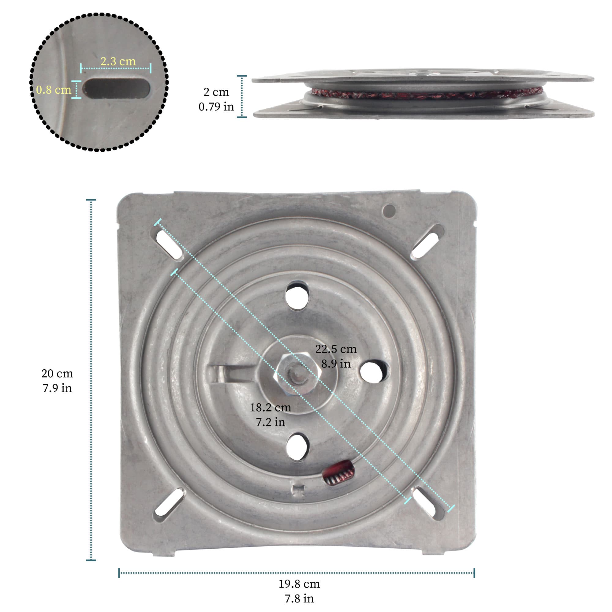 Flat Large Swivel Plate
