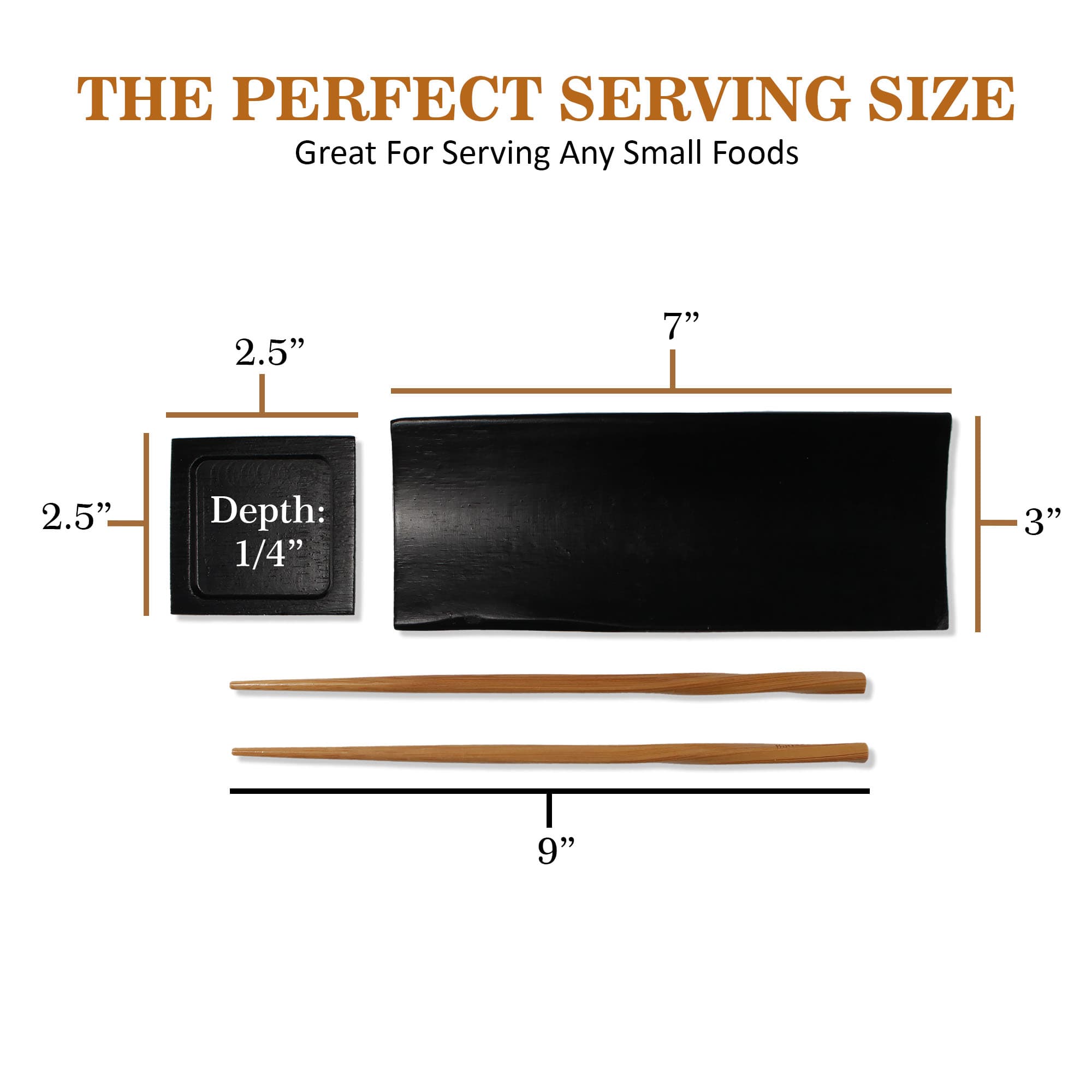 Reusable 6pc Sushi Plate Set with Chopsticks