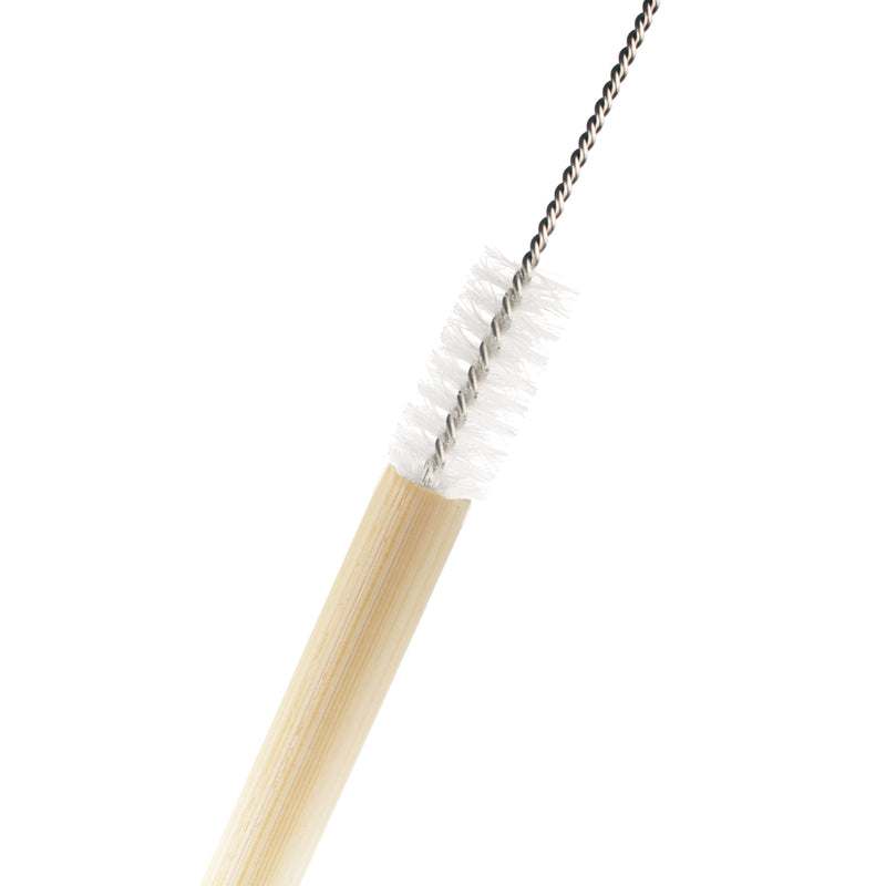 bamboo straw with cleaning brush inside