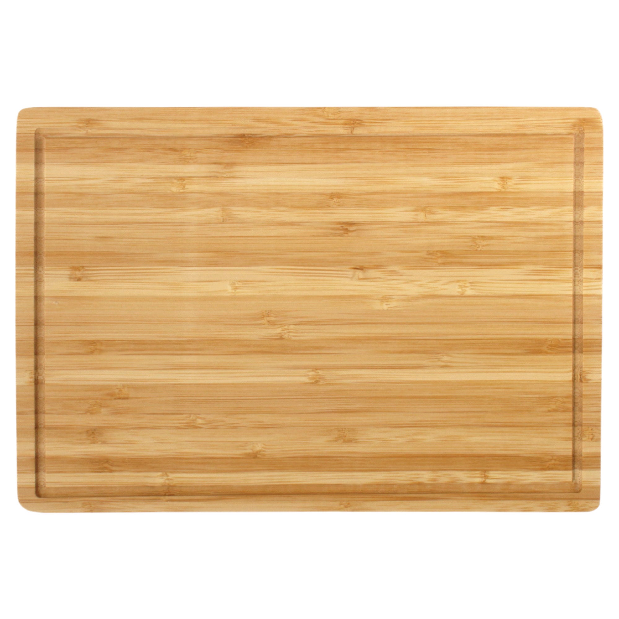 Flat Grooved Thin Bamboo Cutting Board 13" x 9" x 0.4"
