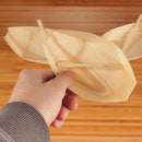 Wood Boat & Mini Fork Dinnerware Set